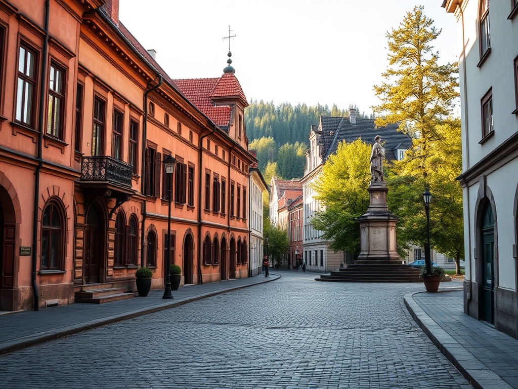 Panorama Giżycka z widokiem na jezioro Niegocin i charakterystyczną zabudowę miasta