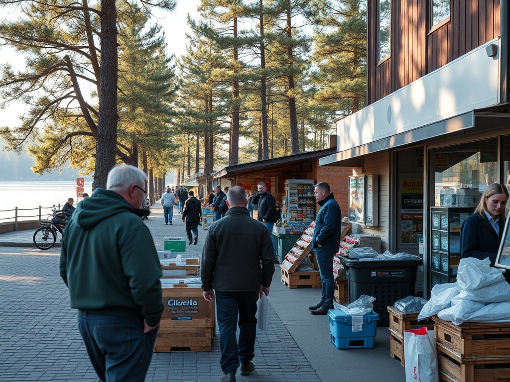 Uczestnicy Targów Pracy Giżycko analizują oferty i rozmawiają z pracodawcami, szukając możliwości kariery.